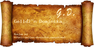 Gellén Dominika névjegykártya